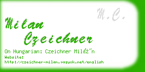 milan czeichner business card